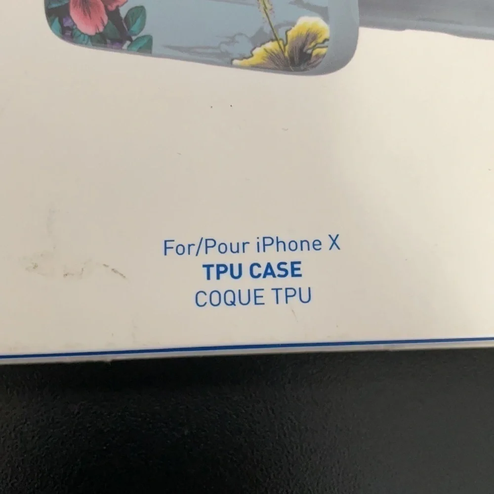 ADIDAS Tropical Blue Floral iPhone X Hard Case